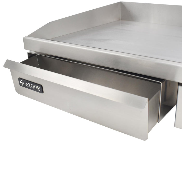 eZone Commercial Electric Griddle Chrome Dual Zone 70cm 2x2.5kW 230V