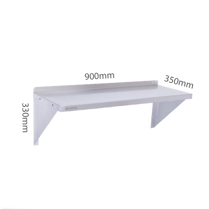 Stainless Steel Wall Shelf 900x350mm Commercial Catering Kitchen Storage