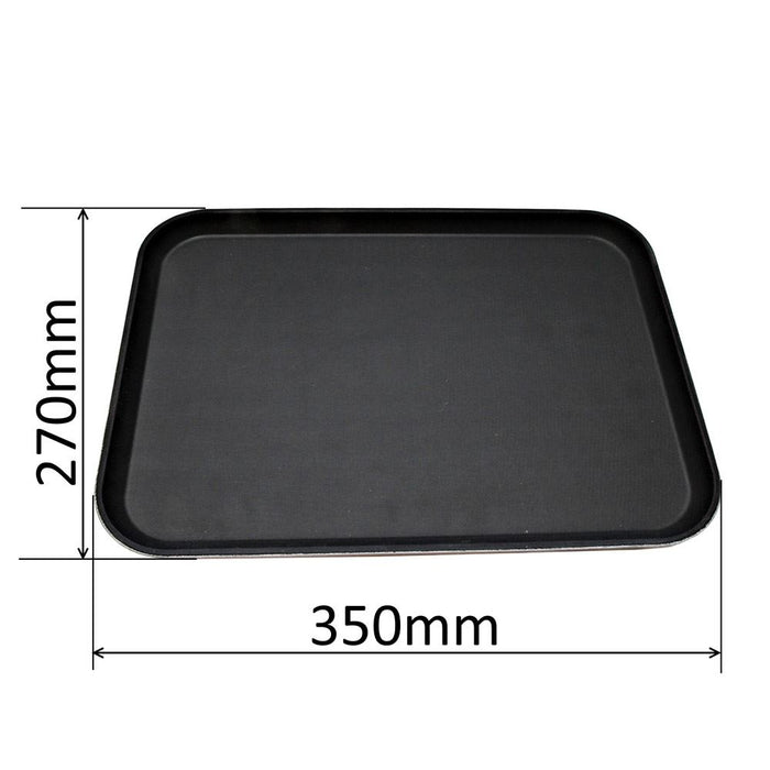 Non-Slip Rectangular Tray Bar Pub Waiter Serving Dinner Drinks Food Fiberglass Size 350mm x 270mm 14" x 10"