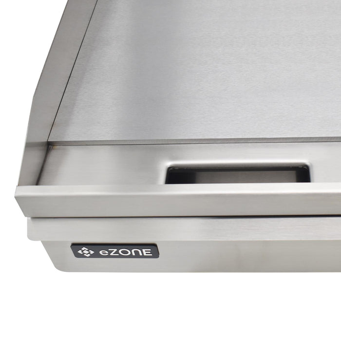 eZone Commercial Electric Griddle Chrome Dual Zone 70cm 2x2.5kW 230V