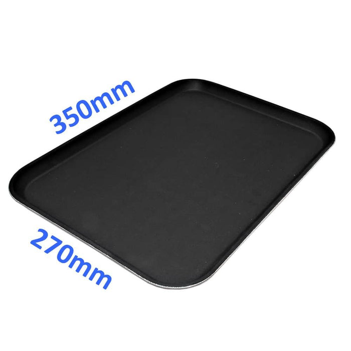 Non-Slip Rectangular Tray Bar Pub Waiter Serving Dinner Drinks Food Fiberglass Size 350mm x 270mm 14" x 10"