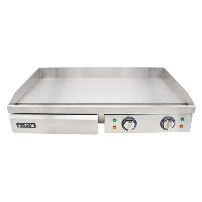 eZone Commercial Electric Griddle Chrome Dual Zone 70cm 2x2.5kW 230V