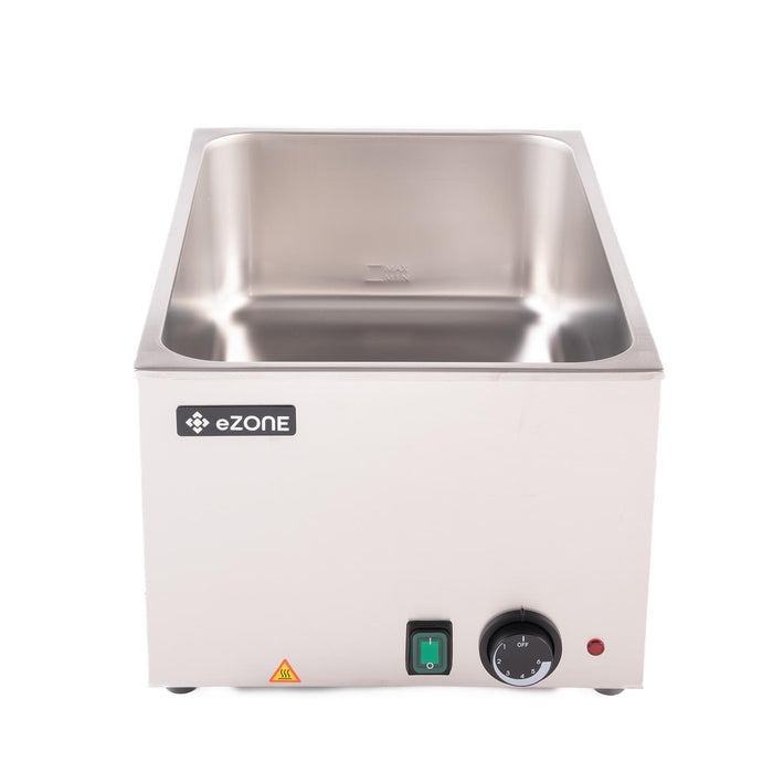 eZone Electric Bain Marie G8700 Perforated Pan Wet Heat Steam Food Warmer 1.2kW